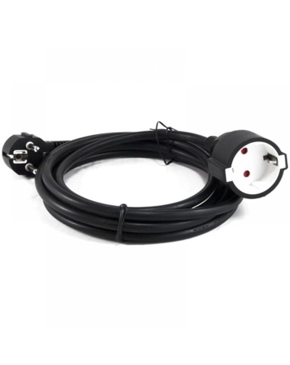 Cable Alargador de Alimentación 3GO AL3M/ CEE7 Macho - CEE7 Hembra/ 3m/ Negro