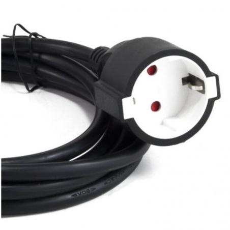 Cable Alargador de Alimentación 3GO AL3M/ CEE7 Macho - CEE7 Hembra/ 3m/ Negro