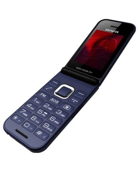 Teléfono Móvil Aiwa FP-24BL para Personas Mayores/ Azul