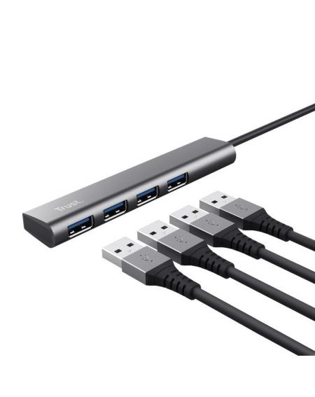 Hub USB Tipo-C Trust Halyx/ 4xUSB