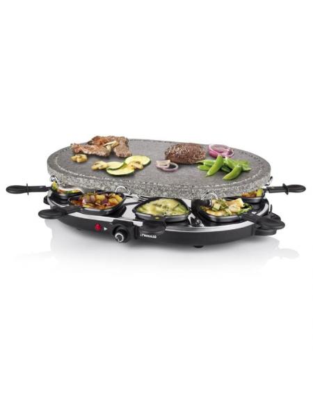 Parrilla Princess Stone 8 Oval & Raclette 162720/ 1200W/ Tamaño 43*30cm