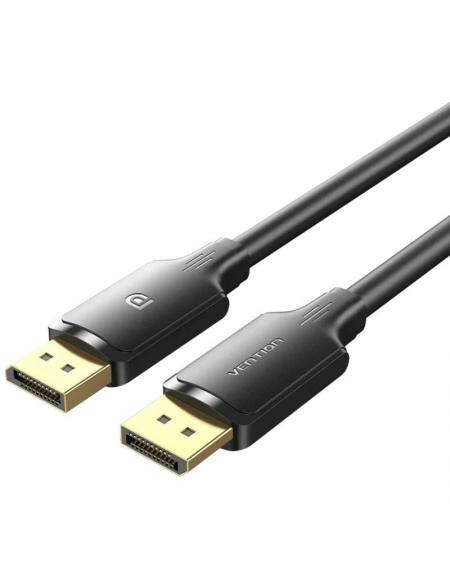 Cable Conversor Vention HAKBG/ DisplayPort Macho - DisplayPort 4K Macho/ 1.5m/ Negro