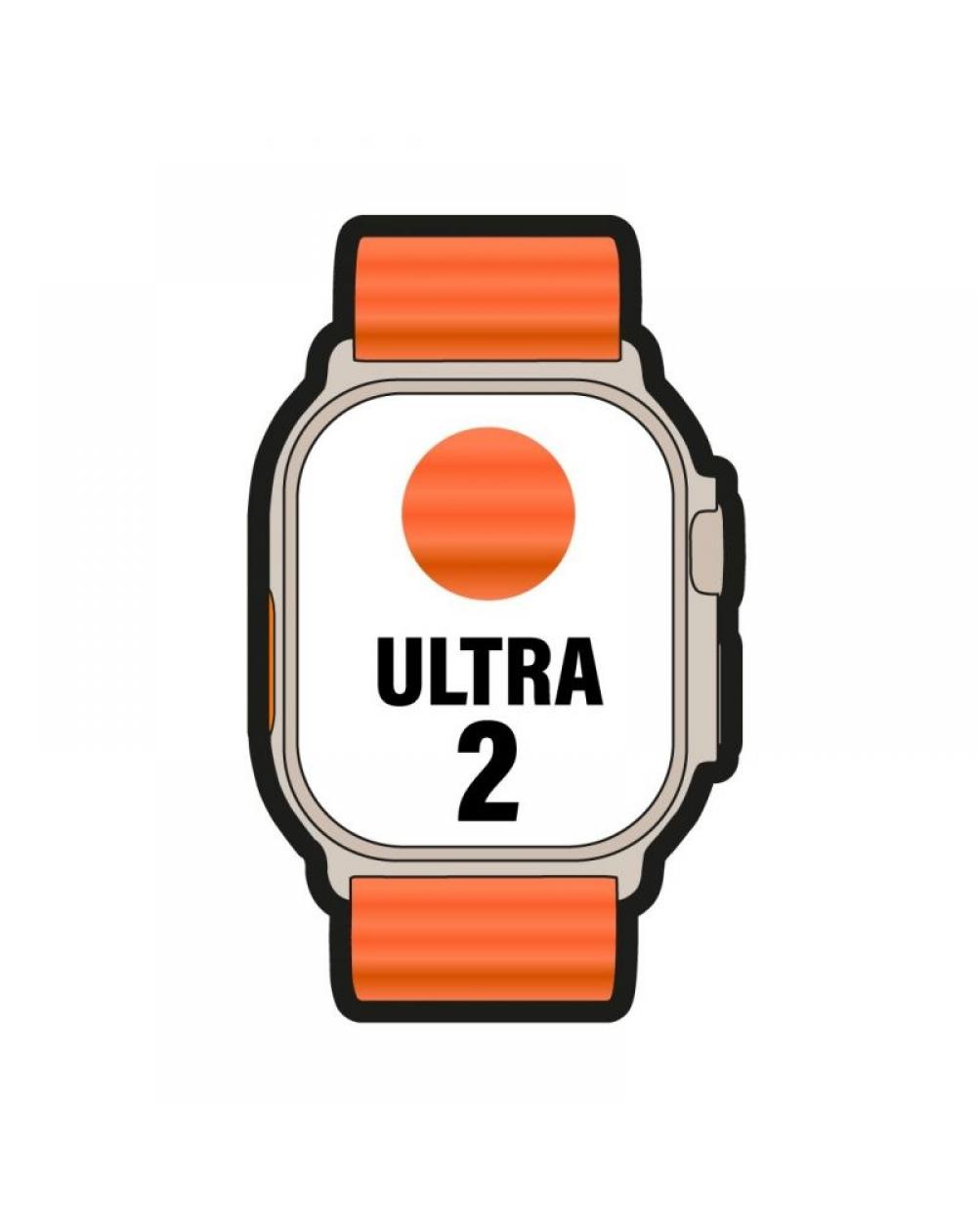 Apple Watch Ultra 2/ GPS/ Cellular/ 49mm/ Caja de Titanio/ Correa Ocean Naranja