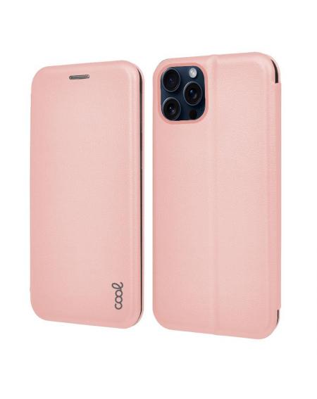 Funda COOL Flip Cover para iPhone 15 Pro Elegance Rose Gold