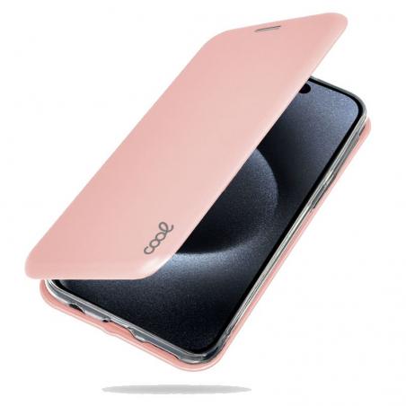 Funda COOL Flip Cover para iPhone 15 Pro Elegance Rose Gold