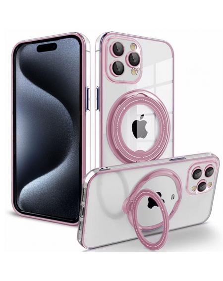 Carcasa COOL para iPhone 15 Pro Magnética Ring Rosa