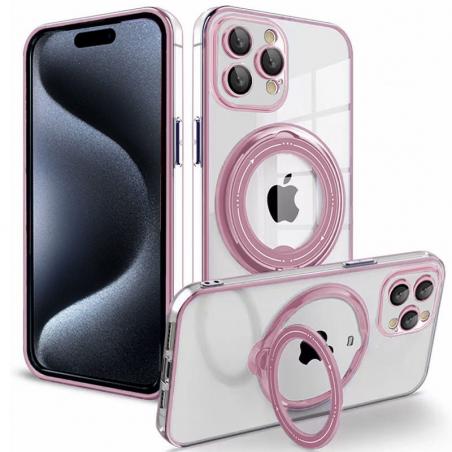 Carcasa COOL para iPhone 15 Pro Magnética Ring Rosa