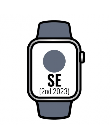 Apple Watch SE 2 Gen 2023/ GPS/ Cellular/ 44mm/ Caja de Aluminio Plata/ Correa Deportiva Azul Tempestad M/L