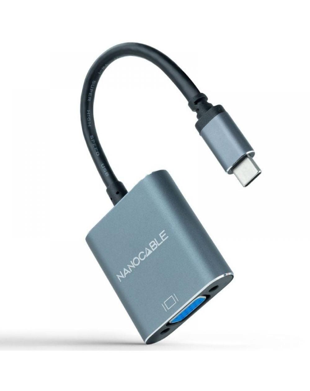 Adaptador Nanocable 10.16.4101-G/ USB Tipo-C Macho - VGA Hembra