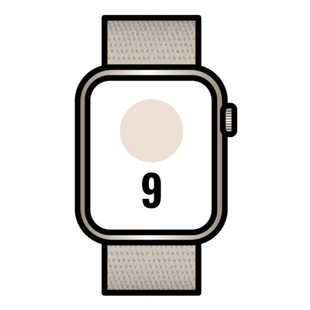 Apple Watch Series 9/ GPS/ Cellular/ 41mm/ Caja de Aluminio Blanco Estrella/ Correa Deportiva Loop Blanco Estrella