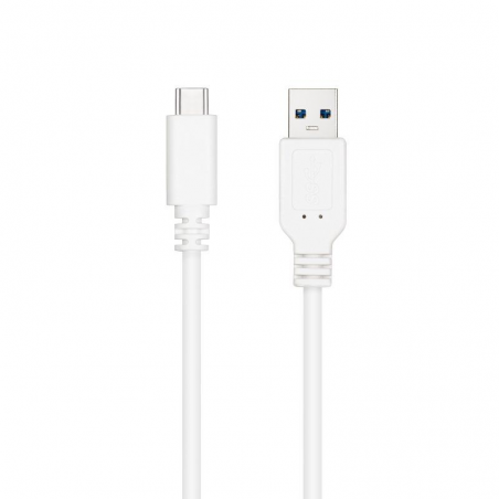 Cable USB 3.1 Nanocable 10.01.4001-L150-W/ USB Tipo-C Macho - USB Macho/ 1.5m/ Blanco