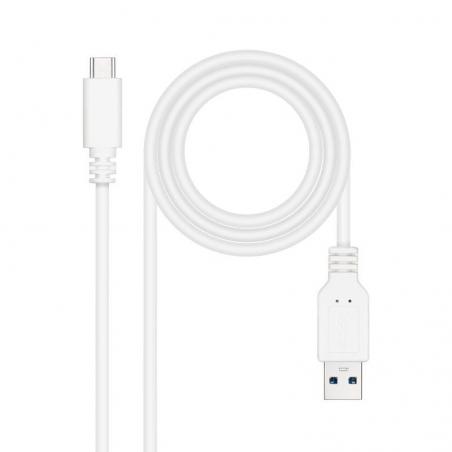 Cable USB 3.1 Nanocable 10.01.4001-L150-W/ USB Tipo-C Macho - USB Macho/ 1.5m/ Blanco