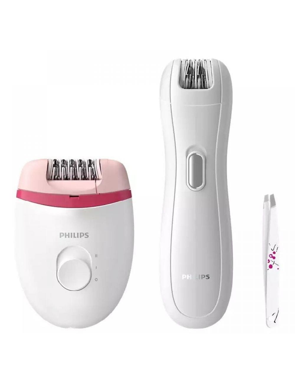 Depiladora Philips Satinelle Essential BRP506/ con Cable/ Incluye Minidepiladora