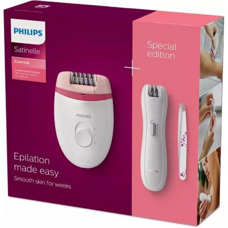 Depiladora Philips Satinelle Essential BRP506/ con Cable/ Incluye Minidepiladora