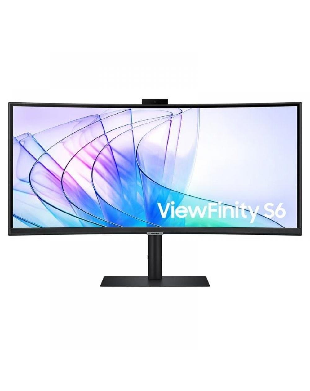 Monitor Profesional Ultraparonámico Curvo Samsung ViewFinity S6 S34C652VAU 34'/ UWQHD/ Webcam/ Multimedia/ Negro