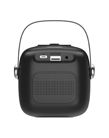 Altavoz Bluetooth Universal Música 6W COOL Mini Karaoke + Micrófono Negro