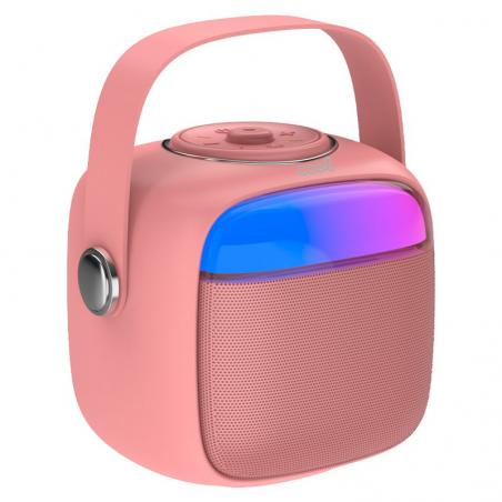 Altavoz Bluetooth Universal Música 6W COOL Mini Karaoke + Micrófono Rosa