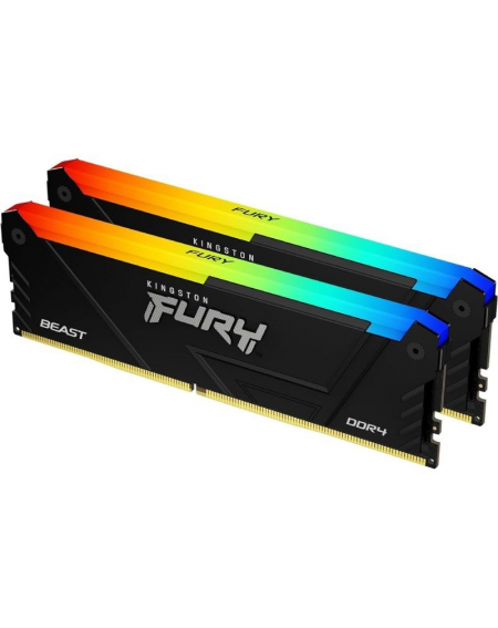 Memoria RAM Kingston FURY Beast RGB 2 x 16GB/ DDR4/ 3200MHz/ 1.35V/ CL16/ DIMM