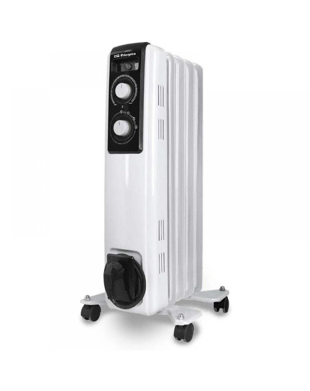 Radiador de Aceite Orbegozo RF 1000/ 2 Potencias/ 500-1000W/ 5 Elementos Caloríficos