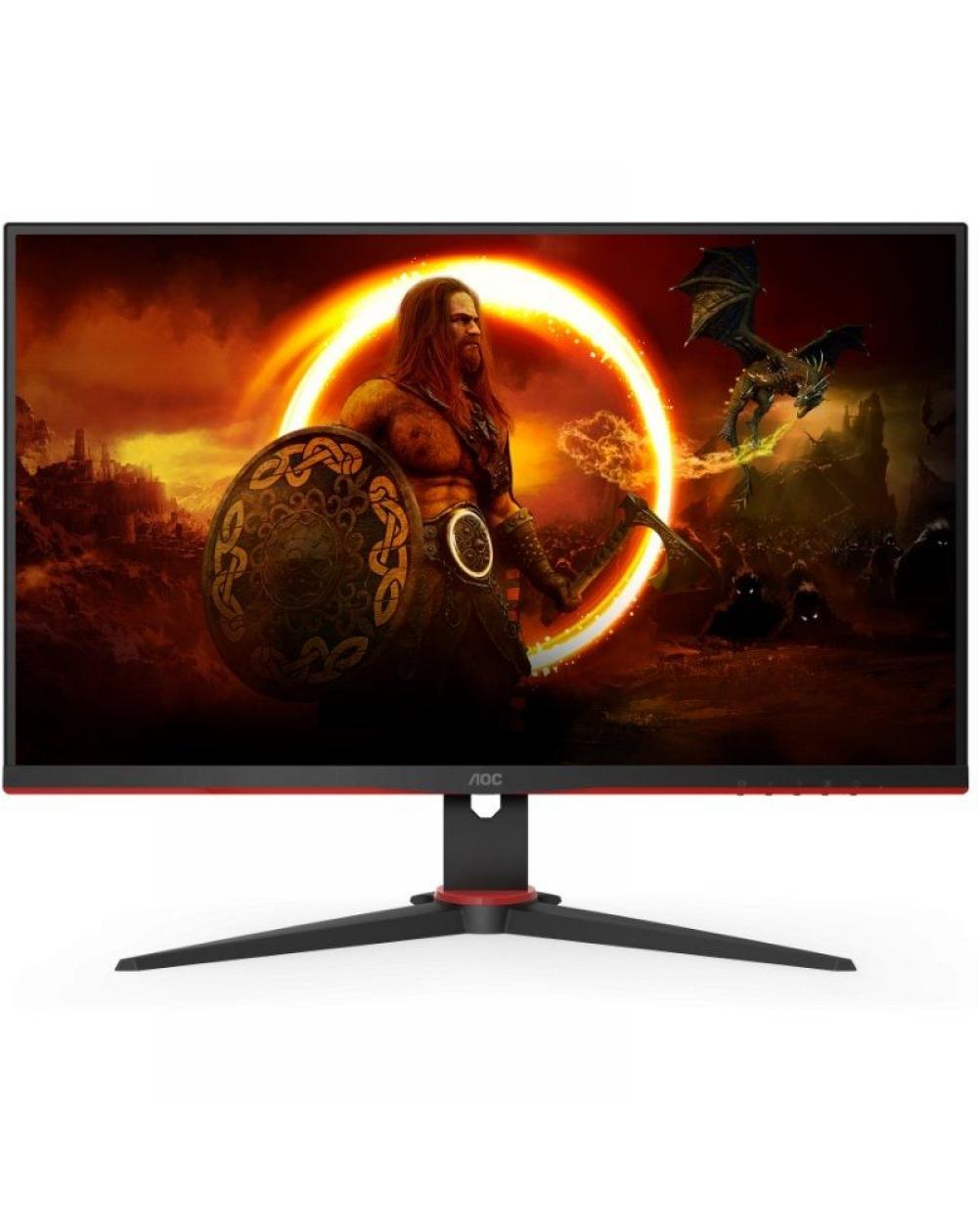 Monitor Gaming AOC Q27G2E/BK 27'/ QHD/ 1ms/ 144Hz/ VA/ Negro y Rojo