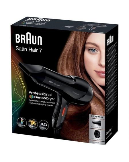 Secador Braun BRHD785E/ 2000W/ Iónico/ Negro