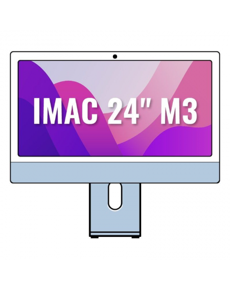 Apple iMac 24' Retina 4,5K / M3 8-Core CPU/ 8Gb/ 512Gb SSD/ 10-Core GPU/ Azul
