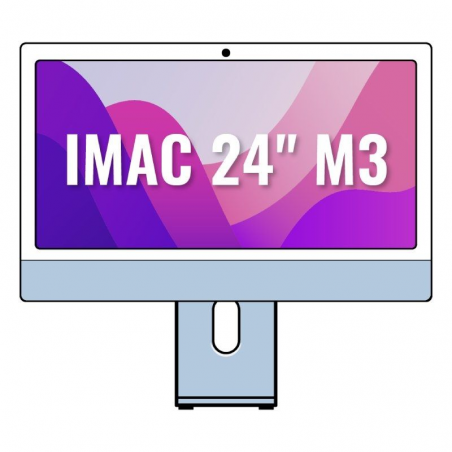 Apple iMac 24' Retina 4,5K / M3 8-Core CPU/ 8Gb/ 512Gb SSD/ 10-Core GPU/ Azul