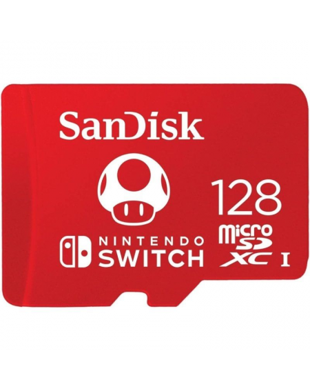 Tarjeta de Memoria SanDisk Nintendo Switch 128GB microSD XC UHS-I/ Clase 10/ 100MBs