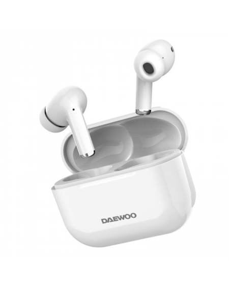 Auriculares Bluetooth Daewoo DW2002 con estuche de carga/ Autonomía 6h/ Blancos