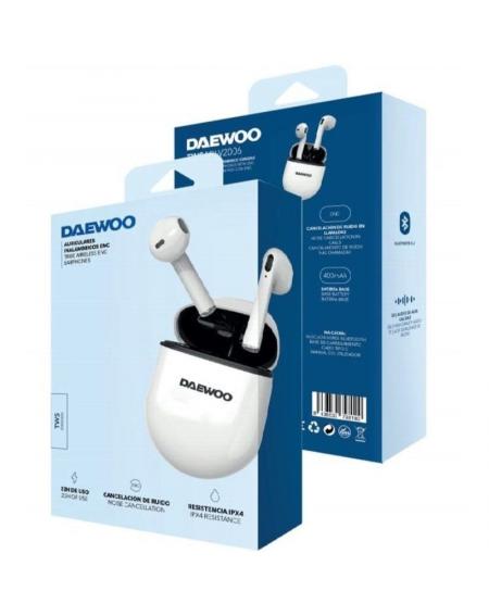 Auriculares Bluetooth Daewoo DW2006 con estuche de carga/ Autonomía 5h/ Blancos