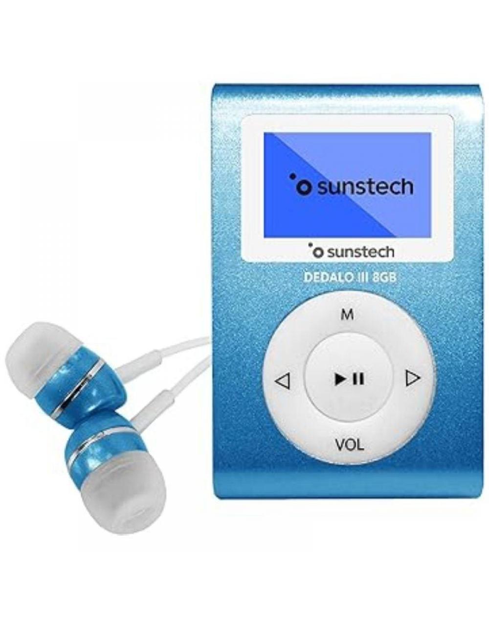 Reproductor MP3 Sunstech Dedalo III/ 8GB/ Radio FM/ Azul