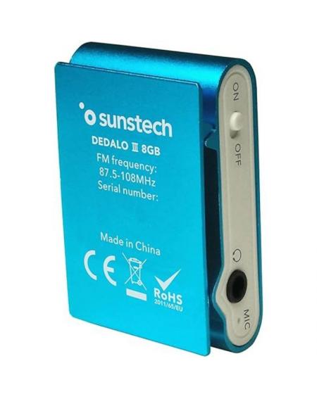 Reproductor MP3 Sunstech Dedalo III/ 8GB/ Radio FM/ Azul