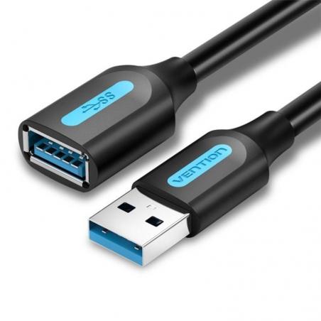 Cable Alargador USB 3.0 Vention CBHBD/ USB Macho - USB Hembra/ 50cm/ Negro