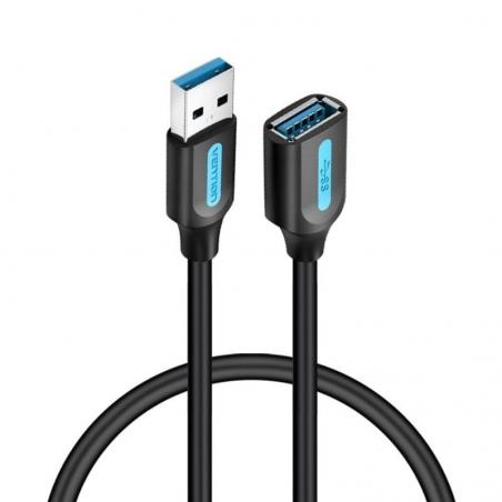 Cable Alargador USB 3.0 Vention CBHBI/ USB Macho - USB Hembra/ 3m/ Negro