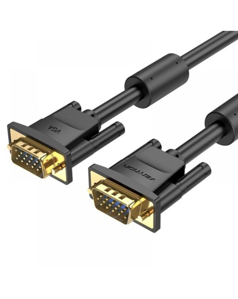 Cable SVGA Vention DAEBJ/ VGA Macho - VGA Macho/ 5m/ Negro