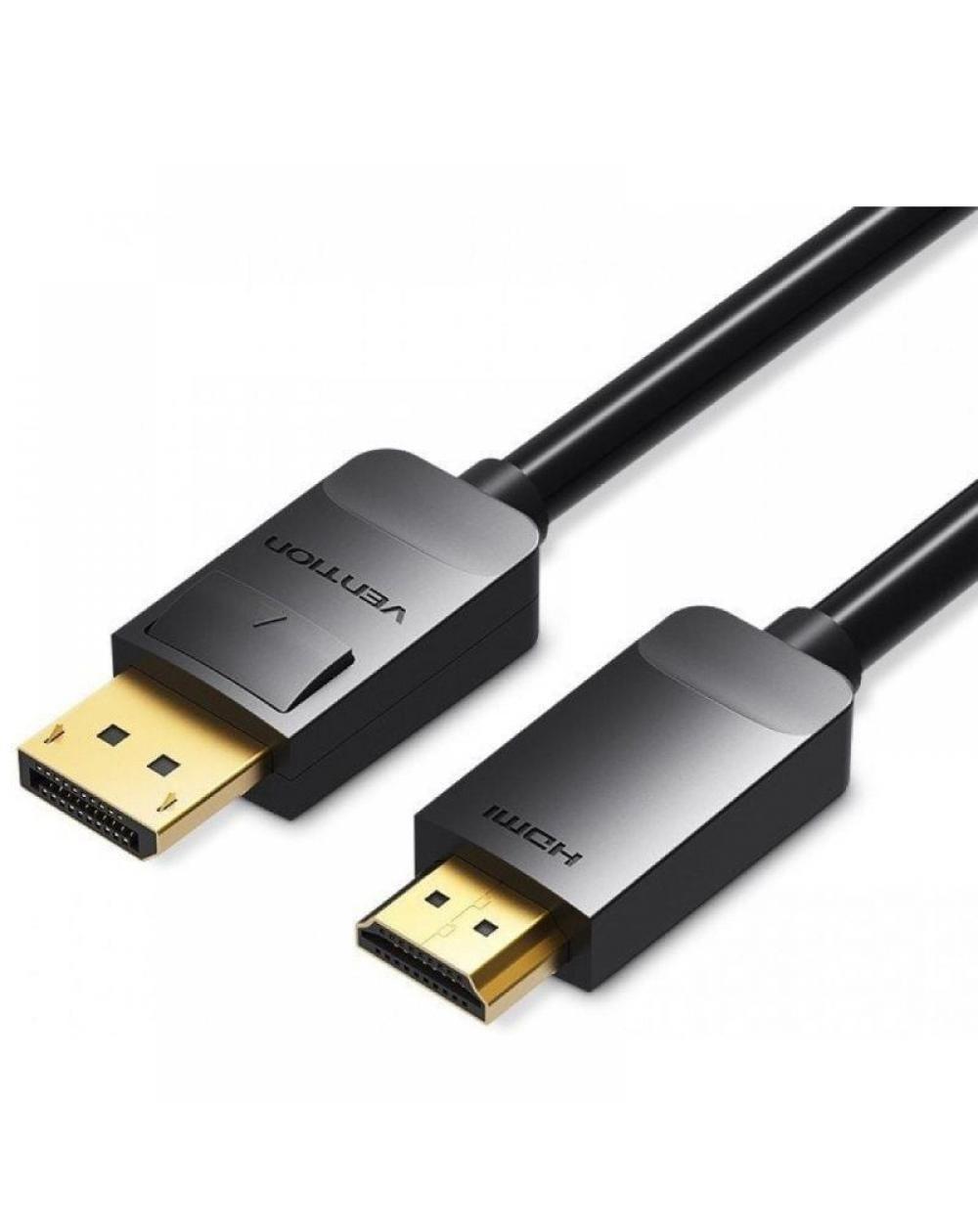 Cable Conversor Vention HADBI/ DisplayPort Macho - HDMI Macho/ 3m/ Negro