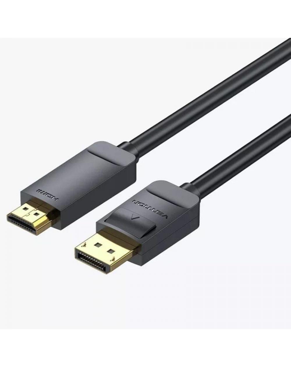 Cable Conversor Vention HAGBF/ DisplayPort Macho - HDMI 4K Hembra/ 1m/ Negro