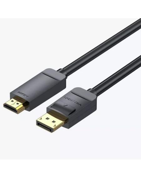 Cable Conversor Vention HAGBJ/ DisplayPort Macho - HDMI 4K Hembra/ 5m/ Negro