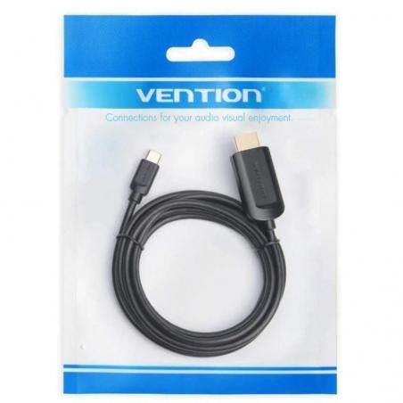 Cable Conversor HDMI 1.4 4K Vention CGUBF/ USB Tipo-C Macho - HDMI Macho/ 1m/ Negro