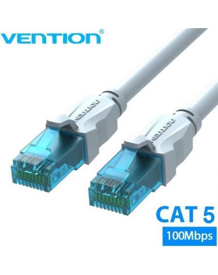 Cable de Red RJ45 UTP Vention VAP-A10-S2000 Cat.5e/ 20m/ Azul y Blanco