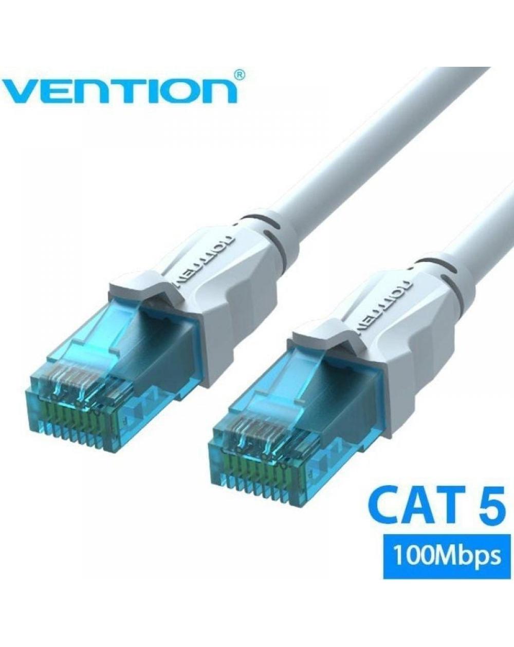 Cable de Red RJ45 UTP Vention VAP-A10-S2500 Cat.5e/ 25m/ Azul y Blanco