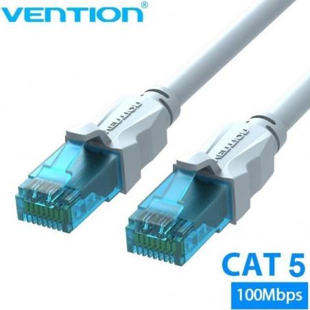 Cable de Red RJ45 UTP Vention VAP-A10-S2000 Cat.5e/ 20m/ Azul y Blanco