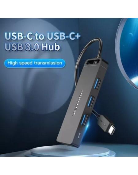 Hub USB Tipo-C Vention TGTBB/ 3xUSB/ 1xUSB Tipo-C/ 1x MicroUSB PD