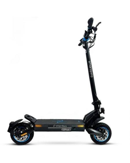 Patinete Eléctrico SmartGyro CrossOver Dual Max/ Motor 1000W/ Ruedas 10'/ 25km/h /Autonomía 60km/ Negro