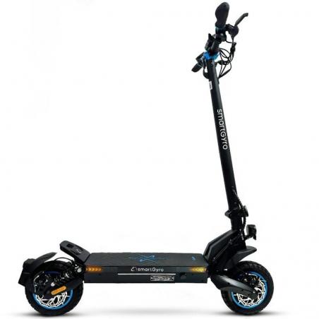 Patinete Eléctrico SmartGyro CrossOver Dual Max/ Motor 1000W/ Ruedas 10'/ 25km/h /Autonomía 60km/ Negro