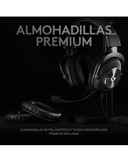 Auriculares Gaming con Micrófono Logitech G Pro X/ USB/ Negro