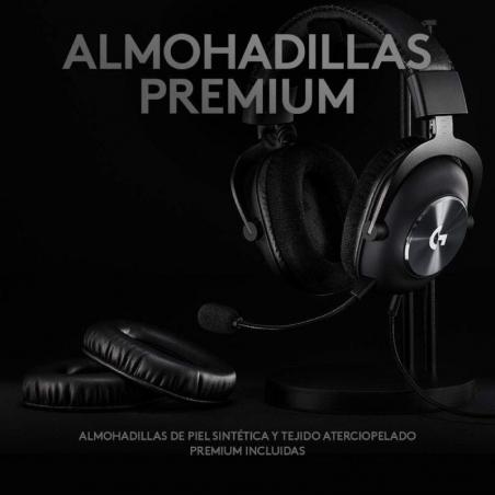 Auriculares Gaming con Micrófono Logitech G Pro X/ USB/ Negro