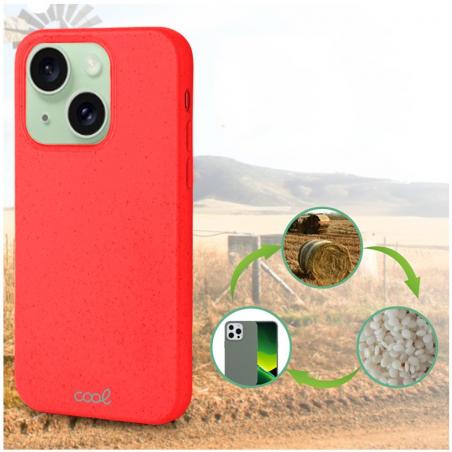 Carcasa COOL para iPhone 15 Plus Eco Biodegradable Rojo