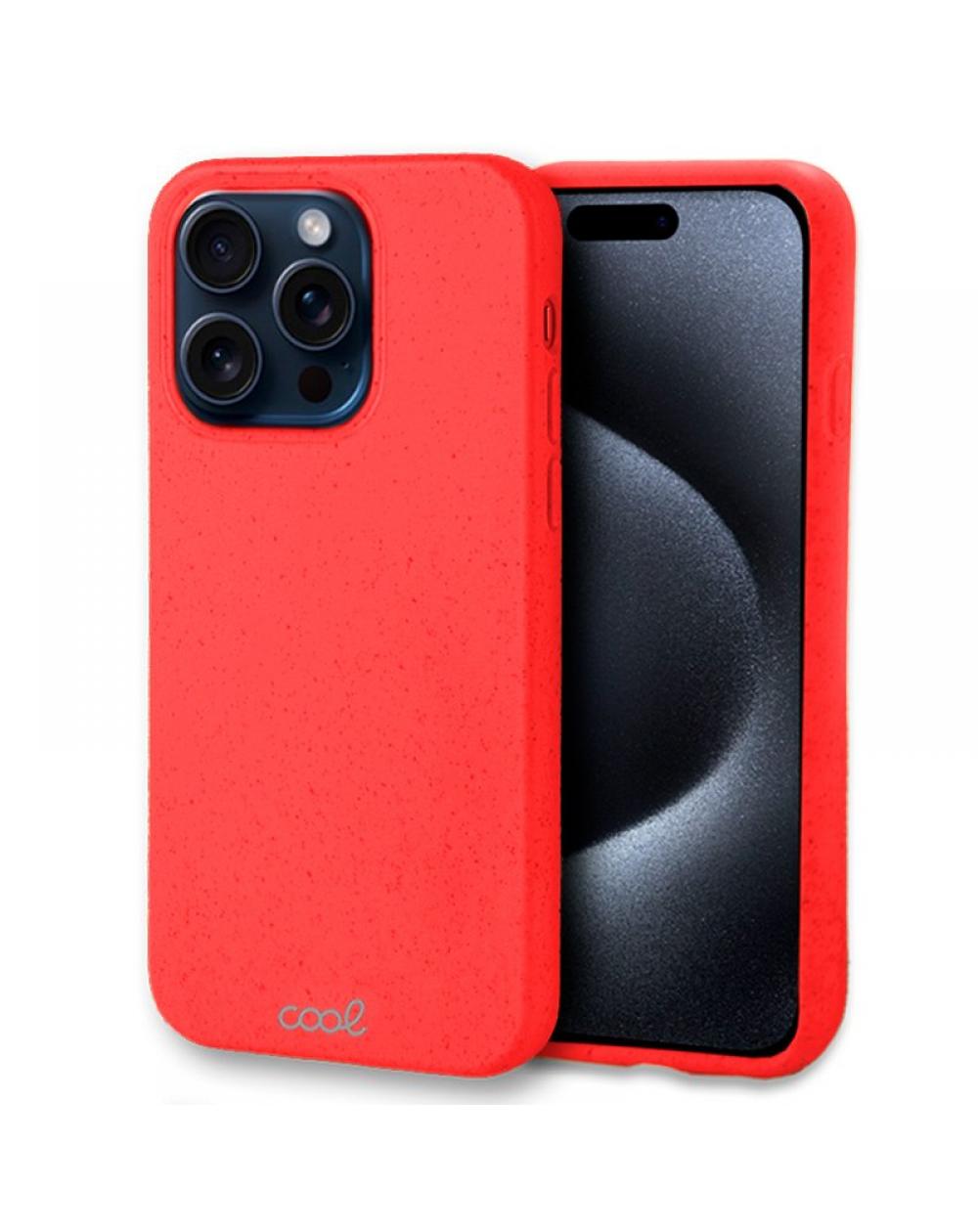 Carcasa COOL para iPhone 15 Pro Eco Biodegradable Rojo