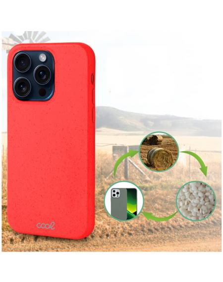 Carcasa COOL para iPhone 15 Pro Eco Biodegradable Rojo